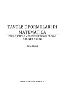 Carlo Sintini, Formulario sintetico di matematico