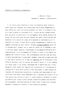 Didattica e matematica contemporanea. a Marcello Vitale