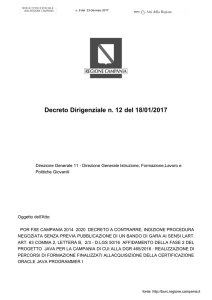 Decreto Dirigenziale n. 12 del 18/01/2017 - Burc