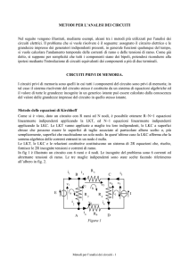 Circuiti elettrici (metodi) - Dipartimento di Ingegneria dell`Energia