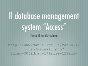 Access - Prof. Crescenzio Gallo