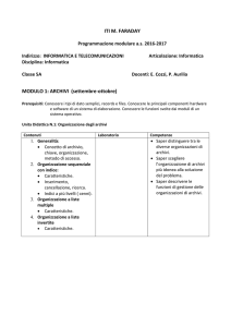 ITI M. FARADAY MODULO 1: ARCHIVI (settembre