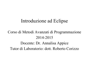 Introduzione ad Eclipse - Dipartimento di Informatica