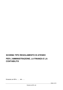 schema tipo regolamento di ateneo per l`amministrazione