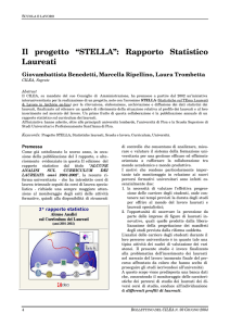 Il progetto “STELLA”: Rapporto Statistico Laureati