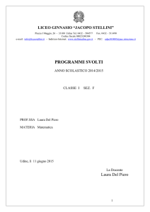 1F matematica - Liceo classico "Jacopo Stellini"
