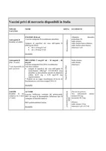 Vaccini privi di mercurio disponibili in Italia