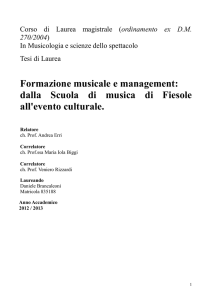 Formazione musicale e management: dalla Scuola di musica di