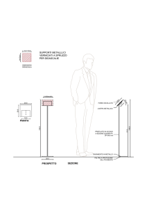 SEZIONE PIANTA PROSPETTO SUPPORTI METALLLICI
