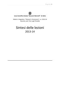 Sintesi delle lezioni - Liceo Scientifico G. Marinelli