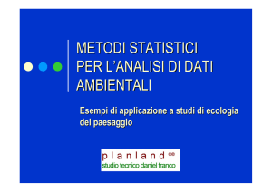 METODI STATISTICI PER L`ANALISI DI DATI AMBIENTALI