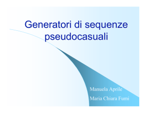 Generatori di sequenze pseudocasuali
