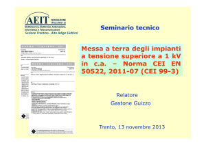 Messa a terra degli impianti a tensione superiore a 1 kV in c.a.