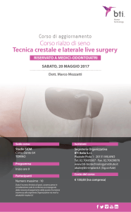 Corso rialzo di seno Tecnica crestale e laterale live surgery
