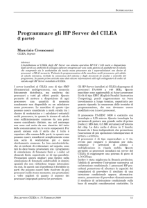 Programmare gli HP Server del CILEA