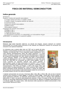 FISICA DEI MATERIALI SEMICONDUTTORI