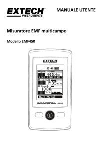 MANUALE UTENTE Misuratore EMF multicampo