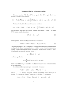 Note sulla formula di Taylor - Dipartimento di Matematica