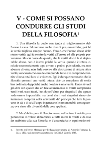 Come si possano condurre gli studi della filosofia