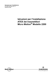 Istruzioni per l`installazione ATEX dei trasmettitori Micro