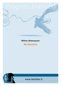 William Shakespeare Re Giovanni
