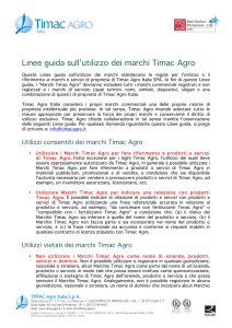 Linee Guida sull`Utilizzo dei marchi TIMAC AGRO