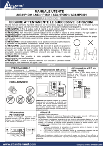 manuale utente attenzione seguire attentamente le - Atlantis-Land