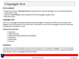 Linguaggio Java
