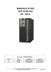 MANUALE D`USO UPS 50-60 kVA SV VELA