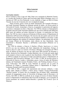 CV Silvia Contarini - Università degli Studi di Udine