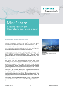 Scheda MindSphere Siemens