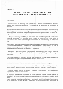 LE RELAZIONI TRA COMPORTAMENTO DEL CONSUMATORE E