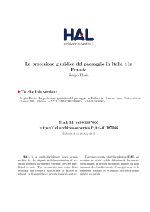 La protezione giuridica del paesaggio in Italia e in Francia