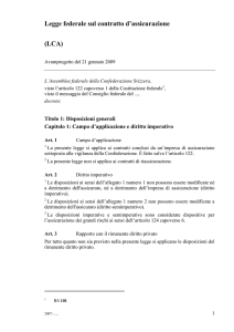 Legge federale sul contratto d`assicurazione (LCA)