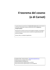 Il teorema del Coseno (o di Carnot)