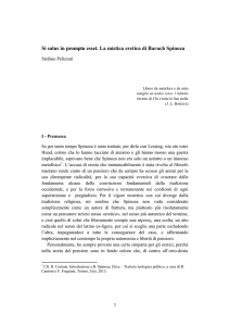 Si salus in promptu esset. La mistica eretica di Baruch Spinoza