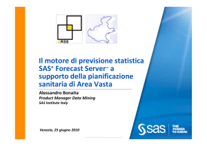 Il motore di previsione statistica SAS® Forecast ServerTM a
