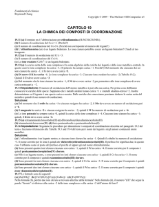 La chimica dei composti di coordinazione