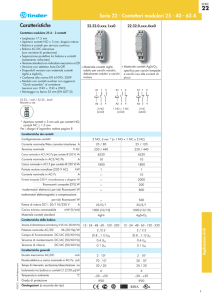 Caratteristiche Serie 22 - Contattori modulari 25 - 40