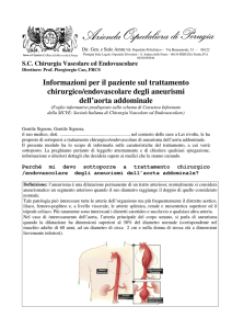Trattamento chirurgico/endovascolare degli Aneurismi Aorta
