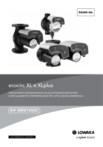 Ecocirc XL e XLplus Circolatori a rotore bagnato ad alta
