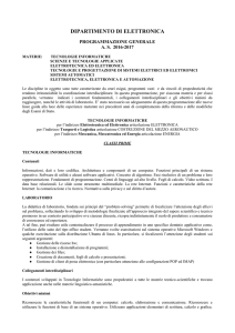 Programmazione di dipartimento