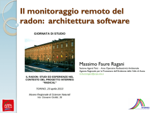 Il monitoraggio remoto del radon: architettura