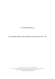 LA TEORIA DELLA NOTAZIONE NEI SECOLI XIV e XV