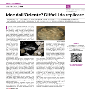 Idee dall`Oriente?Difficili da replicare