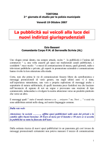 La pubblicità sui veicoli alla luce dei nuovi indirizzi