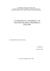 La nozione di egemonia in Gramsci. Premesse e sviluppi