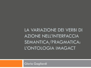 LA VARIAZIONE DEI VERBI DI AZIONE NELL`INTERFACCIA