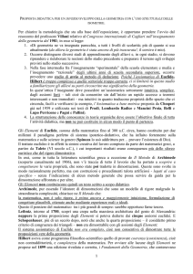 Proposta didattica per un diverso sviluppo della Geometria