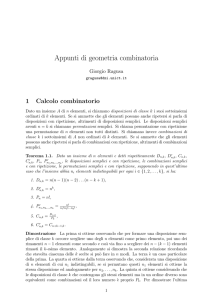 combinatoria - Setti Carraro